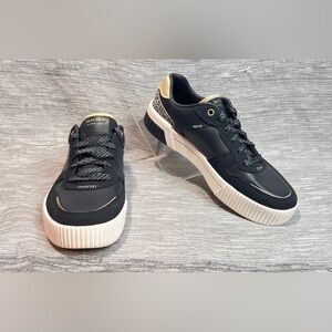 Skechers Women's Jade Court Classic Sneakers in black and gold